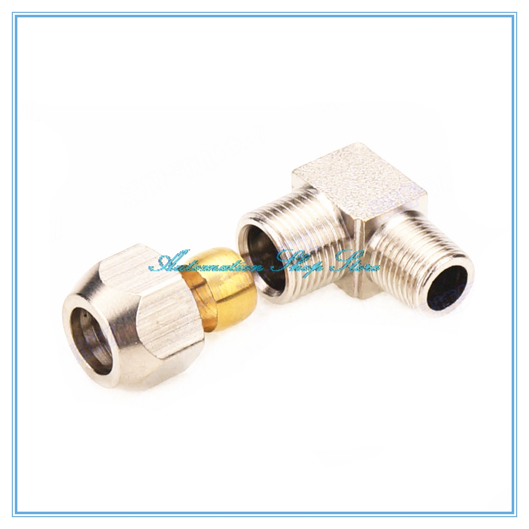 Compression Fitting Brass - Encaixes pneumáticos macho fio cotovelo bronze