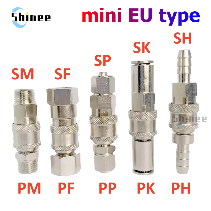 Compression Fitting Brass - Mini mangueira de ar banhada a