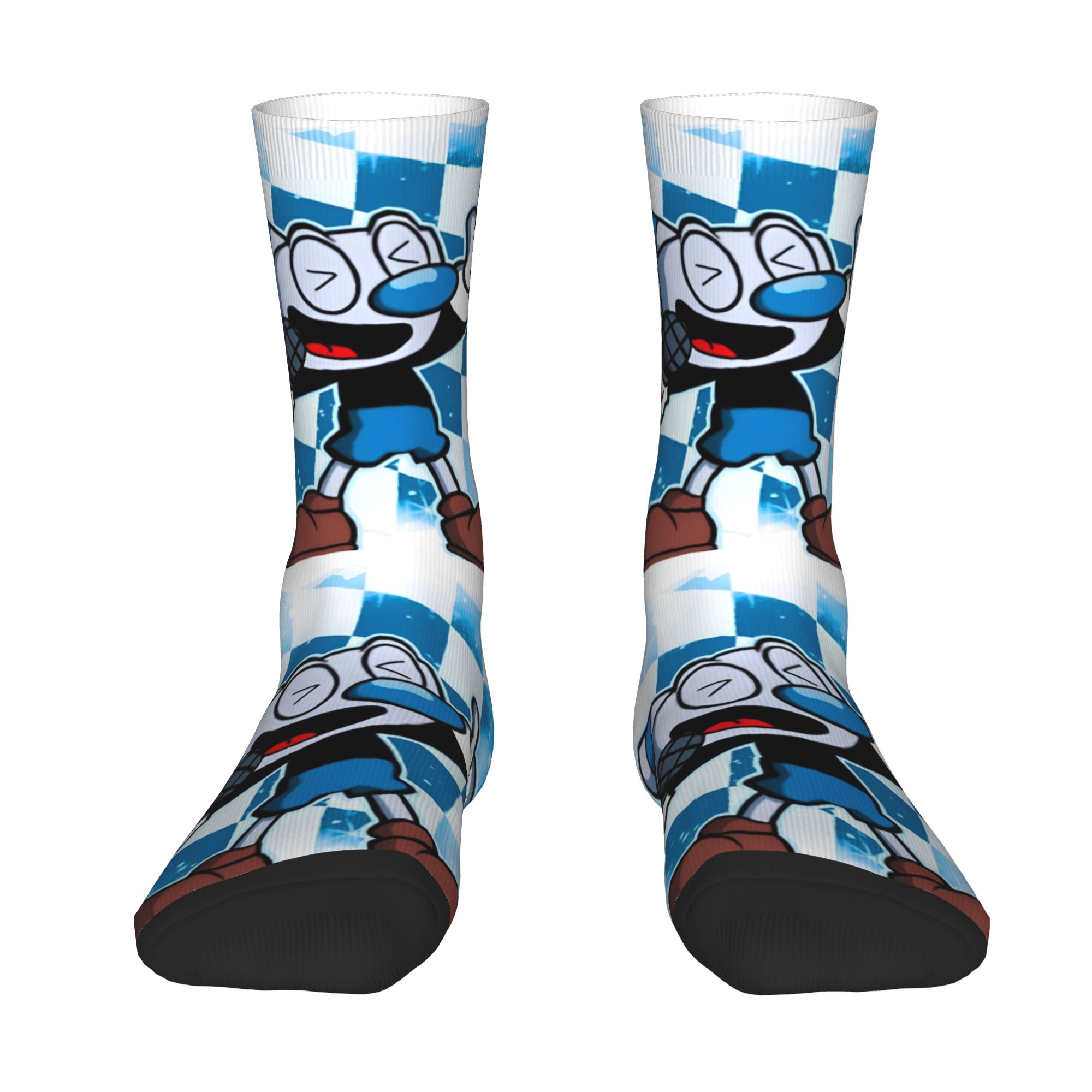 Pipe Bending Spring - Meias masculinas personalizadas Cuphead e Mugman,